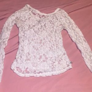 Beautiful white lace long sleeve top